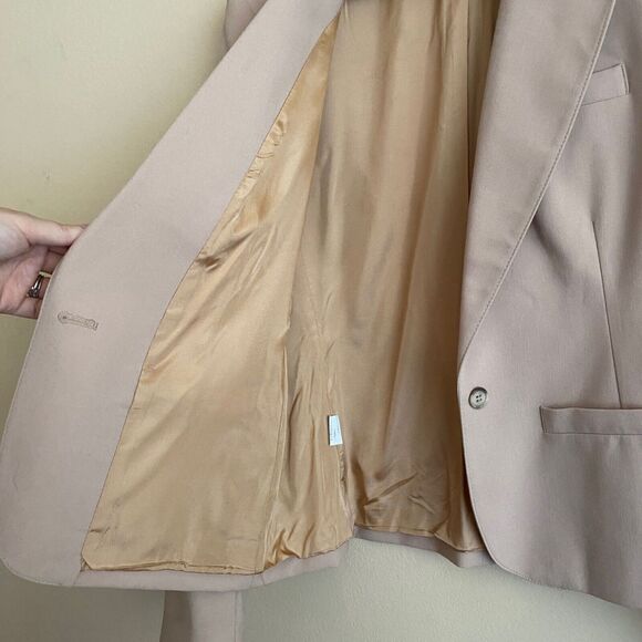 Vintage Cambridge Jack Winter Design Womens Size 16 Tan Beige One-Button Blazer - Picture 5 of 10